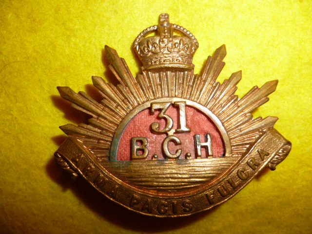 MC51 - 31st British Columbia Horse Cap Badge